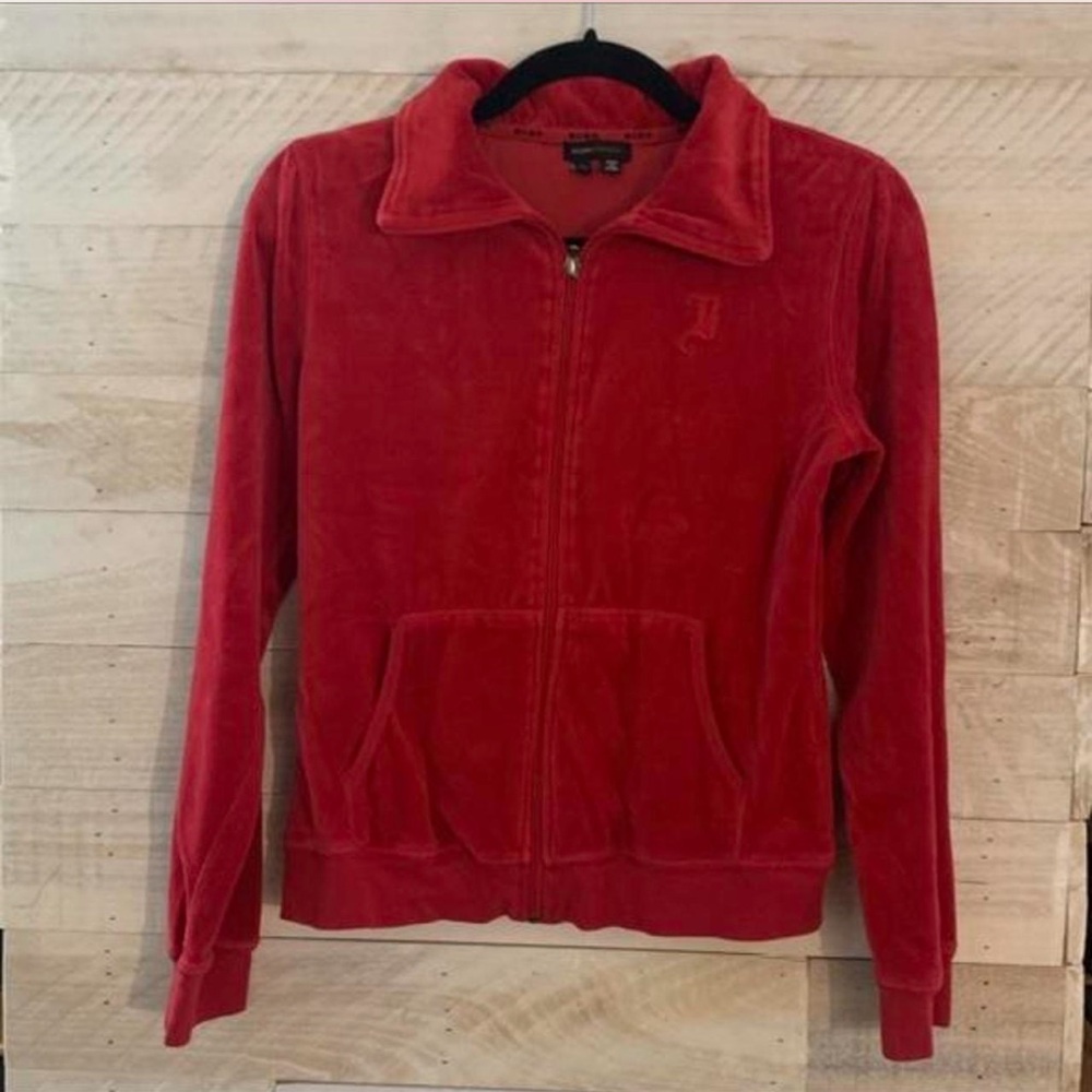 BCBG Y2K Velour track jacket M